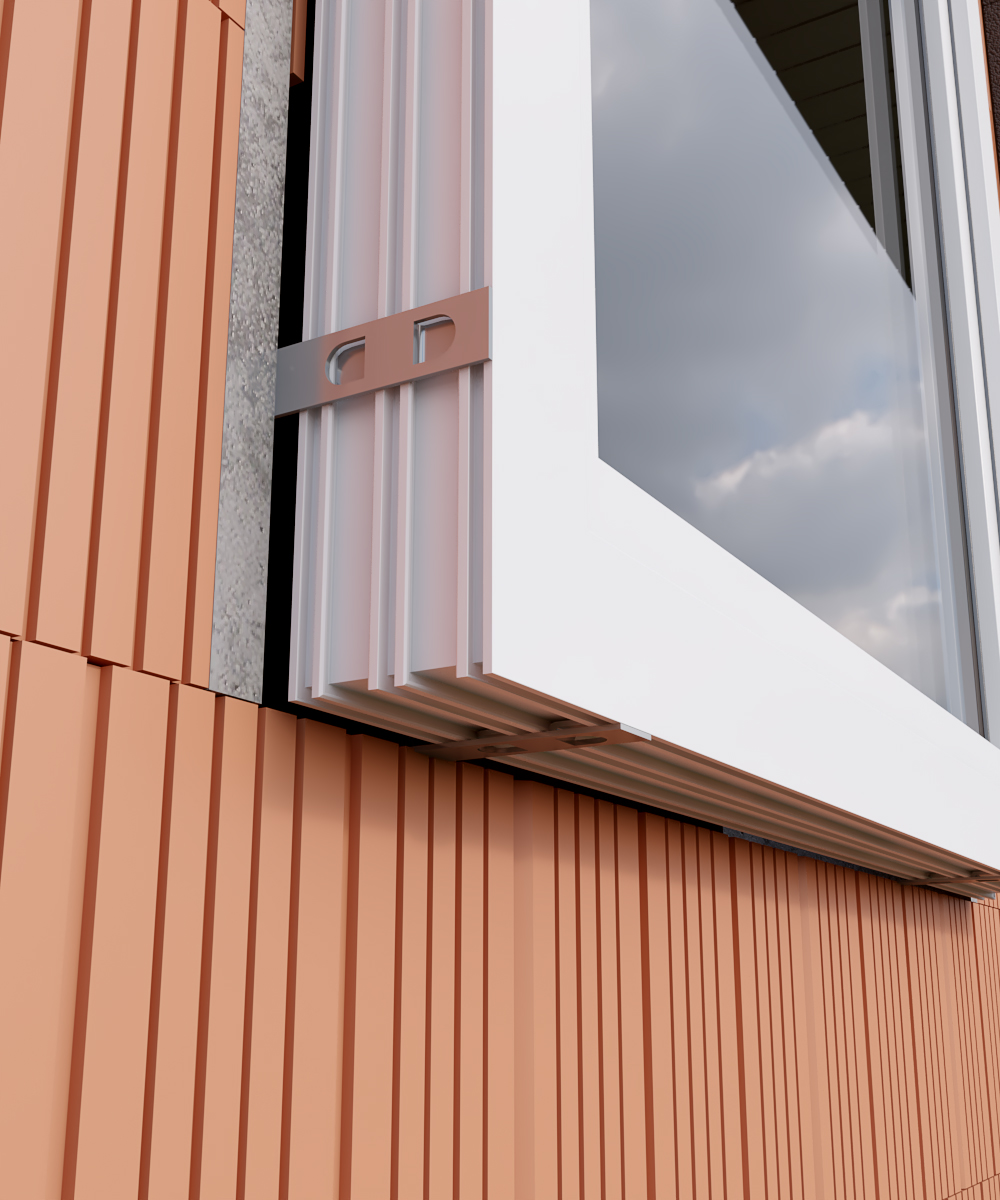 Montaż okna poza murem - kołek ramowy KPS-FAST. Fot. Klimas Wkręt-met