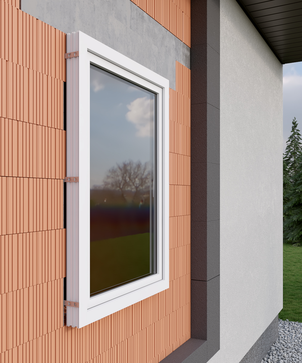 Montaż okna poza murem. Fot. Klimas Wkręt-met