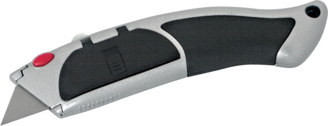 Proline 30310 - nóż metalowy uniwersalny z ostrzem trapezowym chowanym 62 mm.