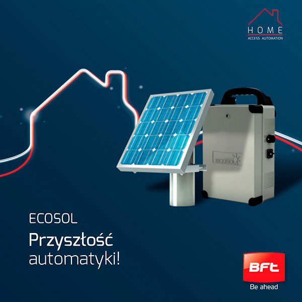 Oszczędność energii system zasilania automatyki BFT ECOSOL