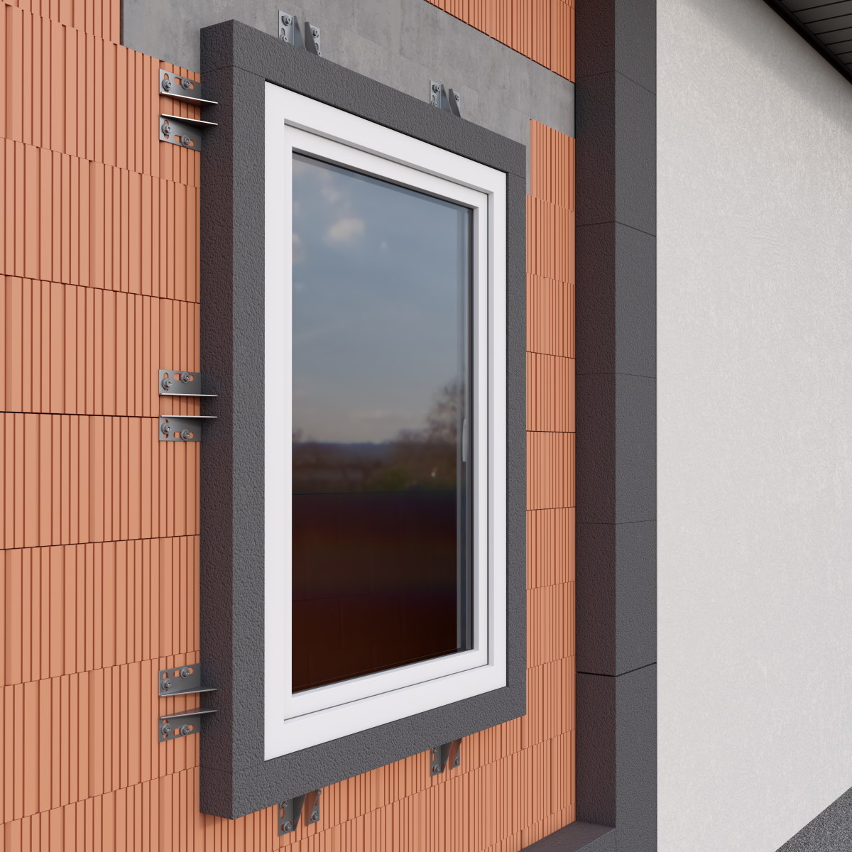 Klimas Wkręt-met zamocowania ramowe KPR-KPS-FAST montaż okna poza murem