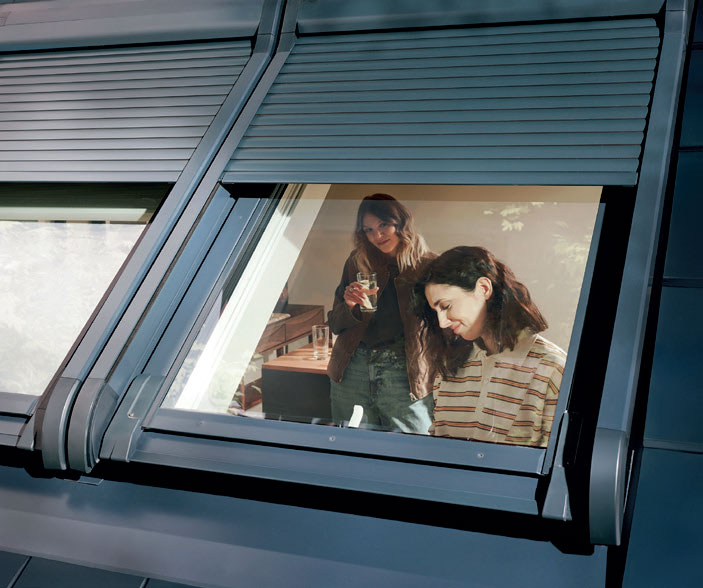 Fot. 1. Markizy i rolety z linii Komfort zostały opracowane pod kątem okien dachowych nowej generacji FAKRO GREENVIEW.