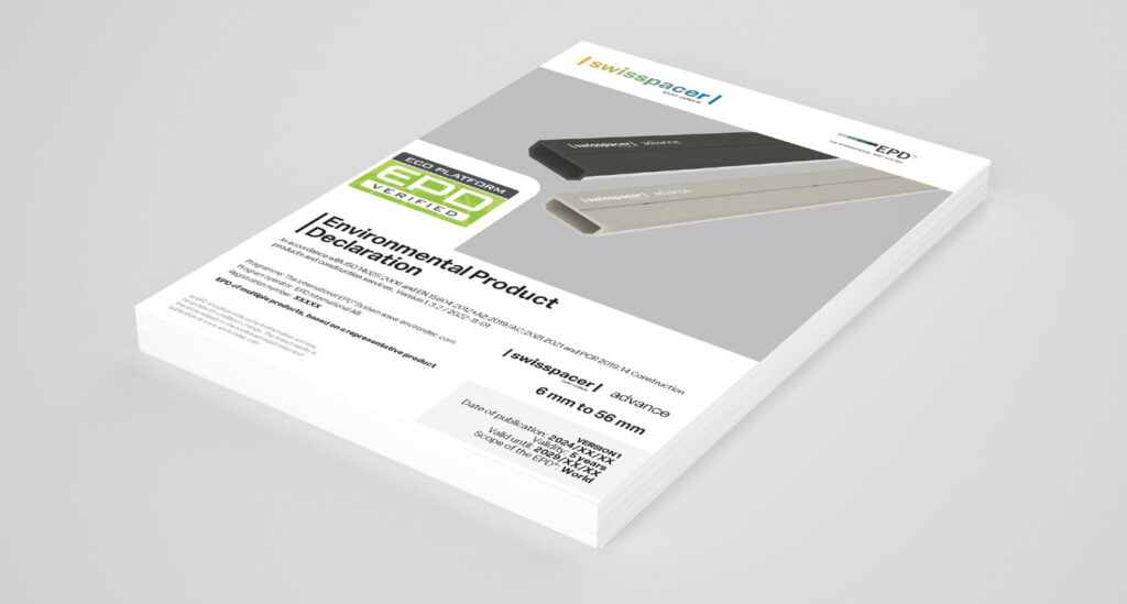 Ślad CO2 dla ramki dystansowej o grubości 16 mm wynosi obecnie mniej niż 0.15 kg CO2 eq na metr bieżący. Oznacza to redukcję o prawie 30% w porównaniu z wcześniejszą wartością. Swisspacer oferuje zatem najlepszą deklarację EPD na rynku.